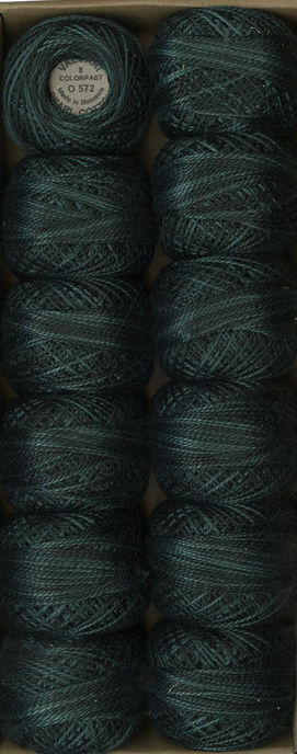 Valdani Variegated Pearl Cotton Ball Sz8 73yd Blue Blackbird O572
