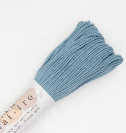 Olympus Sashiko Thread, Medium Skein 40m, Smoky Blue A9