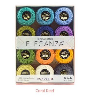 Wonderfil Eleganza Pack in Coral Reef Colorway-12ct, 8wt