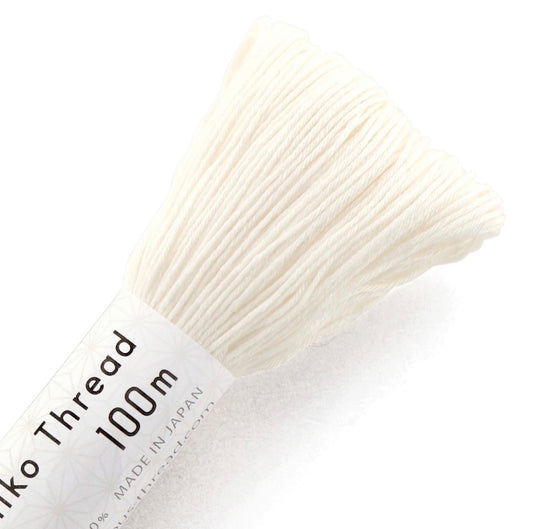 Olympus Sashiko Thread, Large Skein 100m, Whitish Ecru 115
