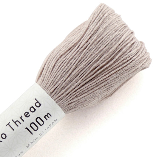 Olympus Sashiko Thread, Large Skein 100m, Light Charcoal Brown 116