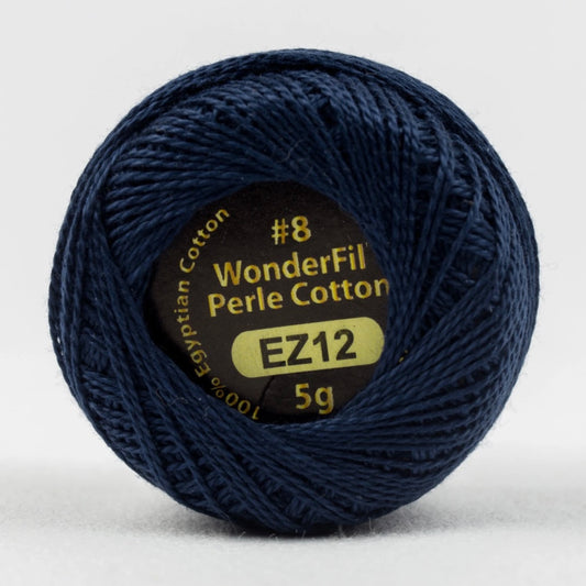 Eleganza Wonderfil, Perle Cotton Ball, 8wt, 5Gram, 42yd, Indigo EL5G-12