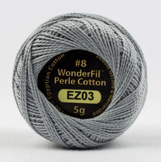 Eleganza Wonderfil, Perle Cotton Ball, 8wt, 5Gram, 42yd, Tumbled Stone EL5G-3