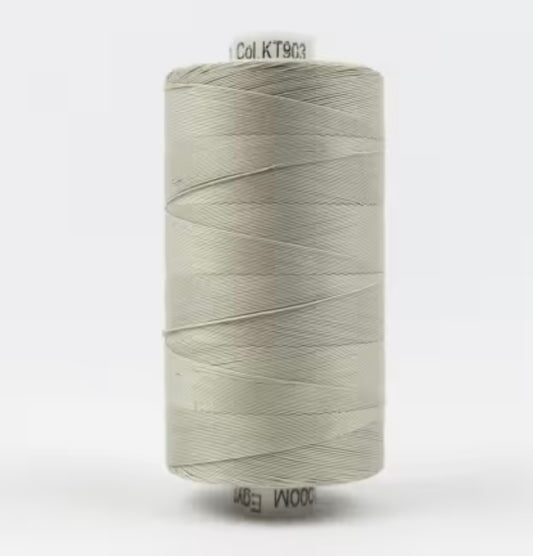 Konfetti Wonderfil Cotton Thread, 50wt, 1000m, Very Light Grey KT1-903