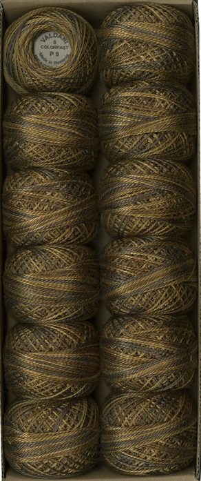 Valdani Variegated Pearl Cotton Ball Sz8 73yd Bronze P9