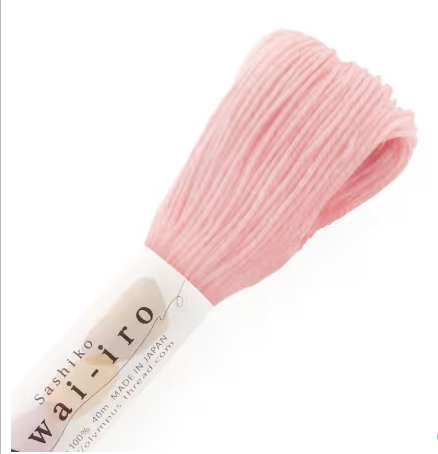 Olympus Sashiko Thread, Medium Skein 40m, Shell Pink A11