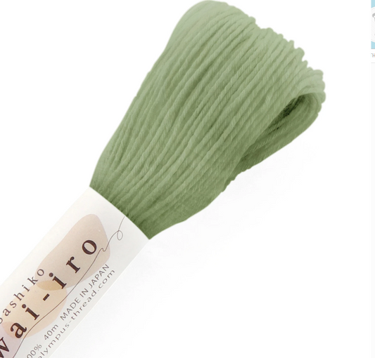Olympus Sashiko Thread, Medium Skein 40m, Laurier A19