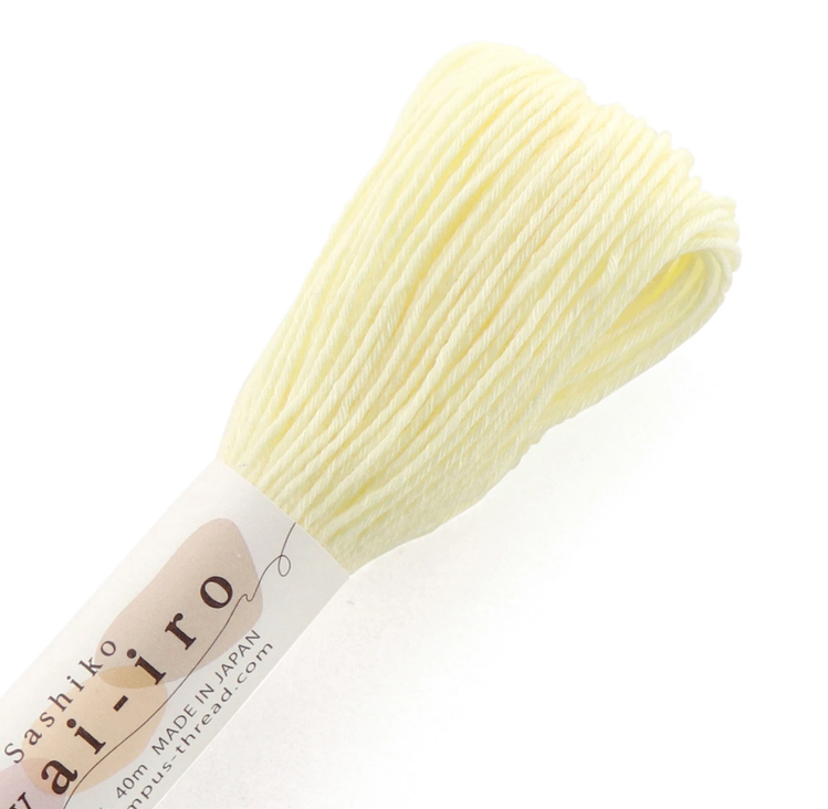 Olympus Sashiko Thread, Medium Skein 40m, Lemon Chiffon A2