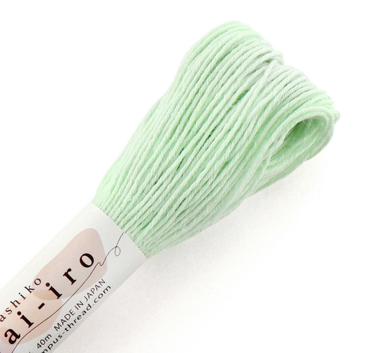 Olympus Sashiko Thread, Medium Skein 40m, Mint Cream A3