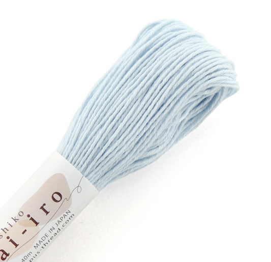 Olympus Sashiko Thread, Medium Skein 40m, Baby Blue A4