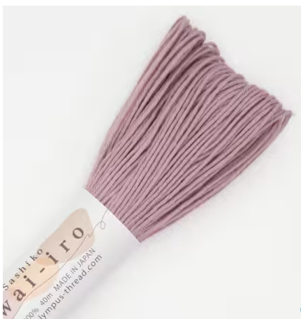 Olympus Sashiko Thread, Medium Skein 40m, Dusty Pink A6