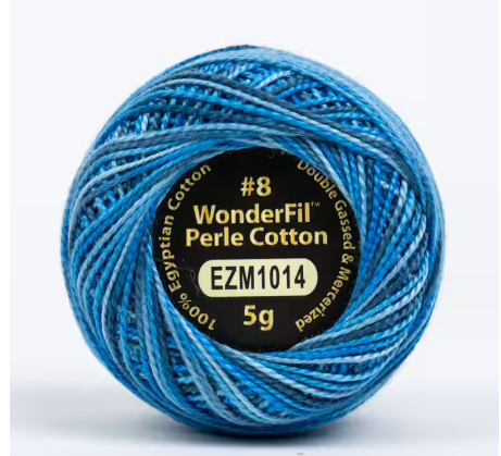 Eleganza Wonderfil, Perle Cotton Ball, 8wt, 5Gram, 42yd, Azure Eyes # EL5GM-1014
