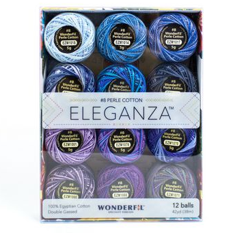 Wonderfil Eleganza Variegated Pack in Celestial Colorway-12ct, 8wt