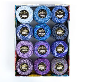 Wonderfil Eleganza Variegated Pack in Celestial Colorway-12ct, 8wt
