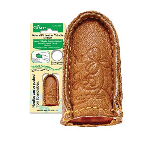 Clover Natural Fit Leather Thimble Medium