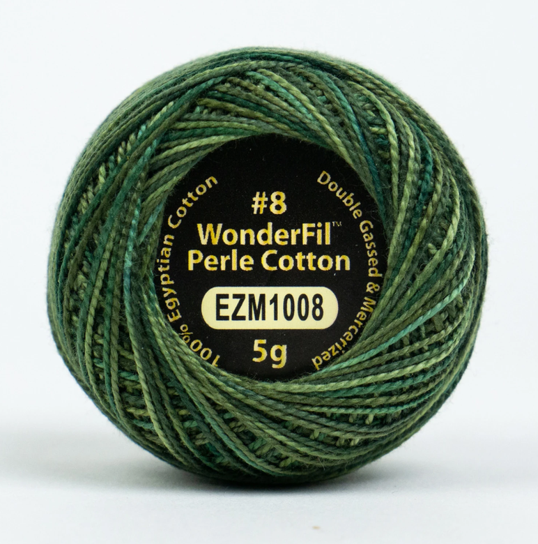 Eleganza Wonderfil, Perle Cotton Ball, 8wt, 5Gram, 42yd, Dark Pine EZM1008
