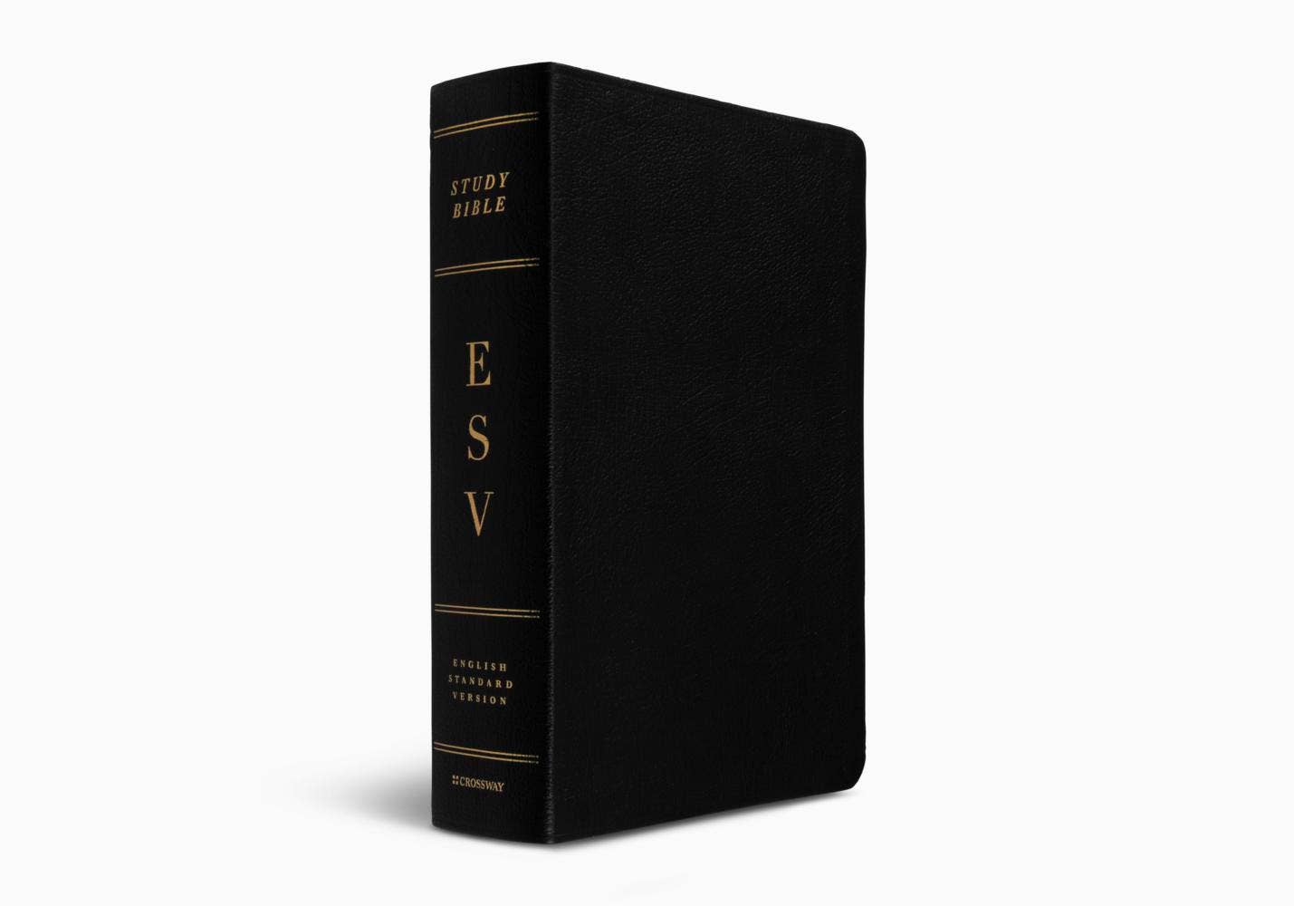 ESV Study Bible by Crossway (Genuine Leather, Black)