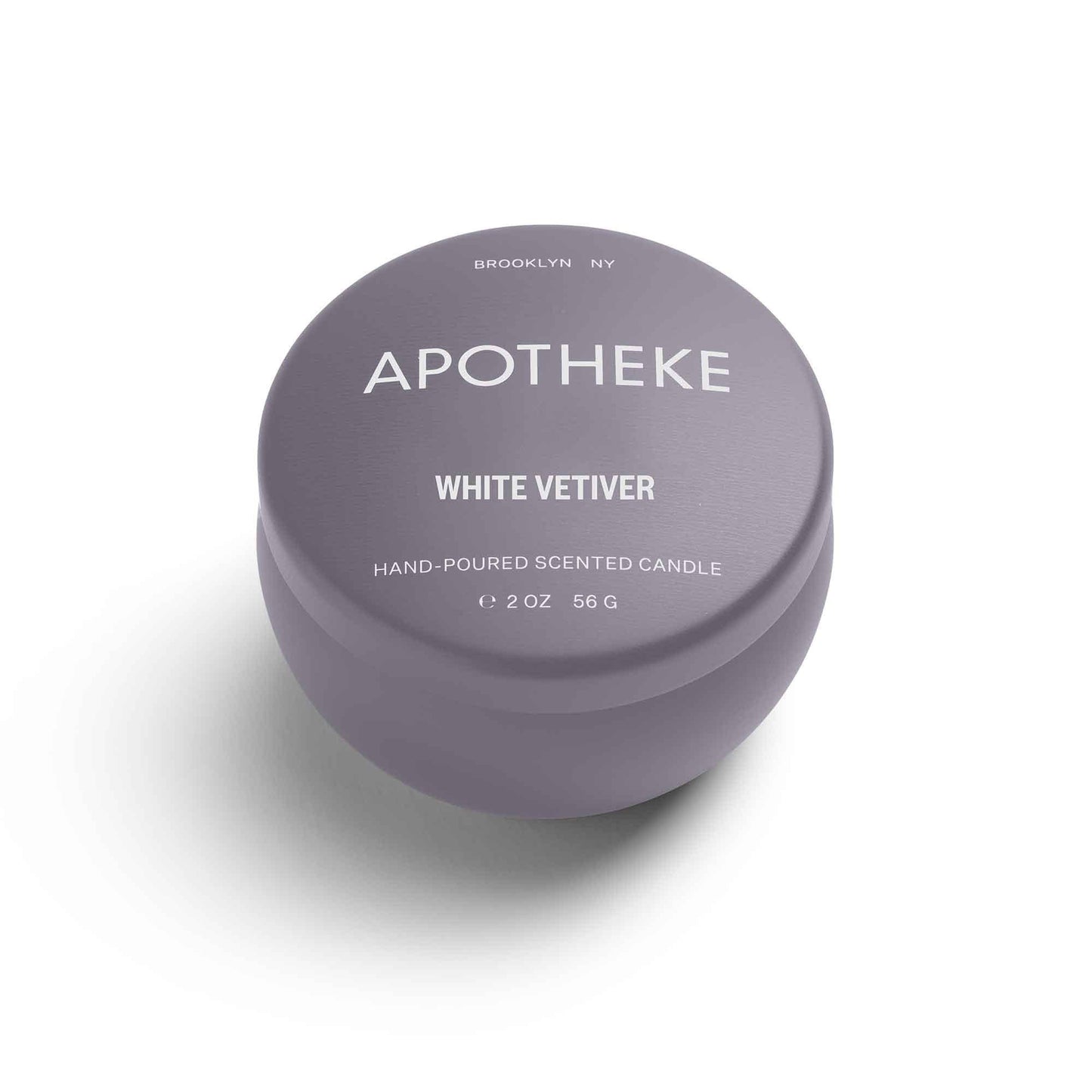 White Vetiver Mini Tin Candle by Apotheke