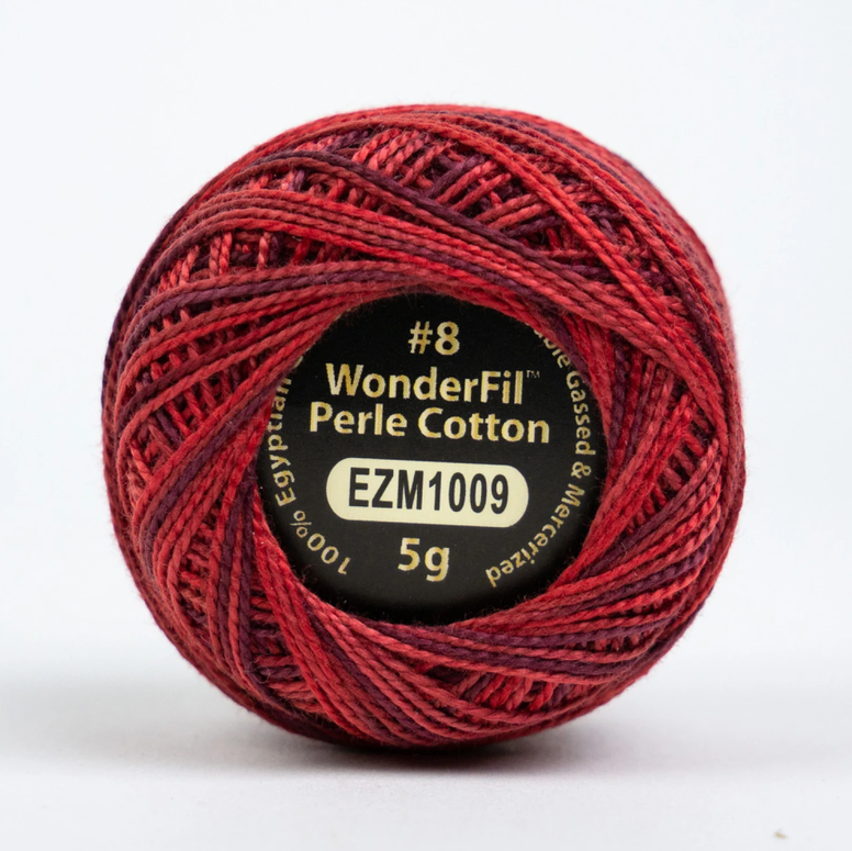 Eleganza Wonderfil, Perle Cotton Ball, 8wt, 5Gram, 42yd, Heart Beat EZM1009