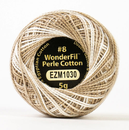 Eleganza Wonderfil, Perle Cotton Ball, 8wt, 5Gram, 42yd, Linen # EL5GM-1030