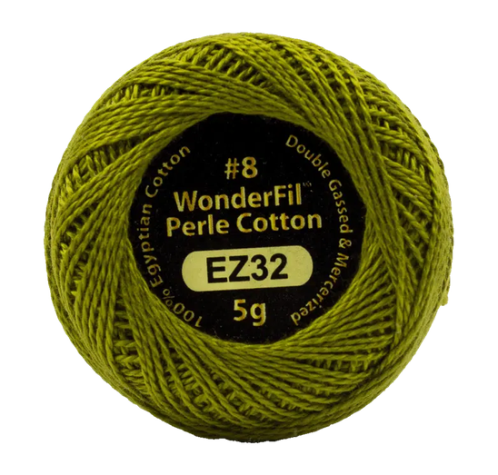 Eleganza Wonderfil, Perle Cotton Ball, 8wt, 5Gram, 42yd, Seagrass EZ32