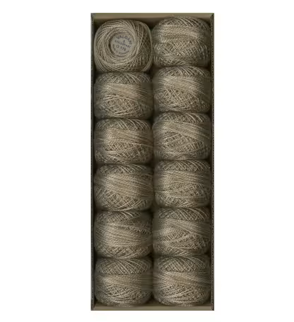 Valdani Variegated Pearl Cotton Ball Sz8 73yd Tea Dyed Stone O178