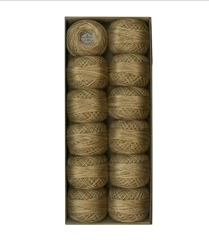 Valdani Variegated Pearl Cotton Ball Sz8 73yd Ancient Gold H205